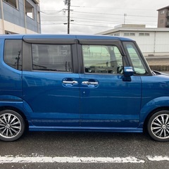 【ホンダ】N-BOX カスタム ターボ 青 オーディオディスプレイ ドラレコ の画像