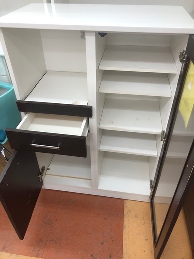 《リサイクルショップドリーム次屋店》★ジモティー割引有★レンジ台　ニトリ　BR/WH 中古品 ☆尼崎市若王寺☆
