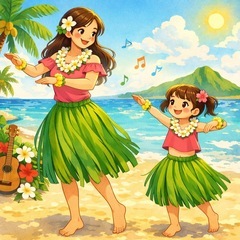 【新規開講】滋賀県大津市　唐崎　フラダンス・タヒチアン 親子クラスの画像