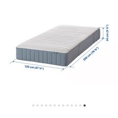 【0円】IKEA セミダブルベッド＋マットレス 120×200 3/9週引取優先の画像