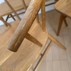 オーク材アームチェアx2、バンチの画像