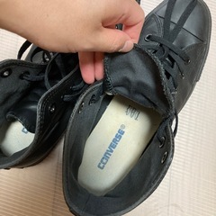 27cm。オールレザーハイカット。コンバース。converse。の画像