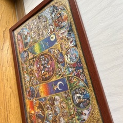 【完成品・額付き】ディズニー ジグソーパズル 45.5×33cm インテリア用の画像