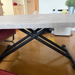 L字ソファ+昇降式テーブルダイニングセットの画像