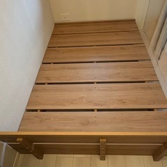 【LOWYA】 ベッド幅140cm/シャビーナチュラル☆全国引取募集☆の画像