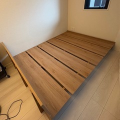 【LOWYA】 ベッド幅140cm/シャビーナチュラル☆全国引取募集☆の画像