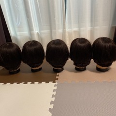 ①カットウィッグ 練習用 美容師 理容師 まとめ売りの画像