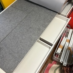 シングルサイズベッド 白の画像