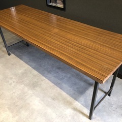 ゼミテーブル　長机　会議用テーブル　ミーティング　会議　折りたたみ式　ワークテーブル　机　鉄脚　アトリエ　アンティーク　　宮崎の画像