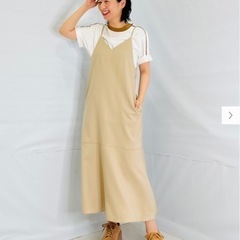 GU バックリボンキャミソールワンピースの画像