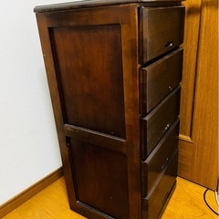 キャスター付き収納家具の画像