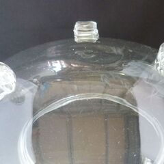 金魚鉢 ガラス製 切子 /めだか鉢 水鉢/中古品・現状渡しの画像