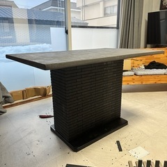 左官とタイルで作ったダイニングテーブル‼️
