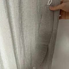 セット①【無印良品】 綿洗いざらし平織ノンプリーツカーテン幅100×丈178cm用・ペールブラウン 2枚組の画像