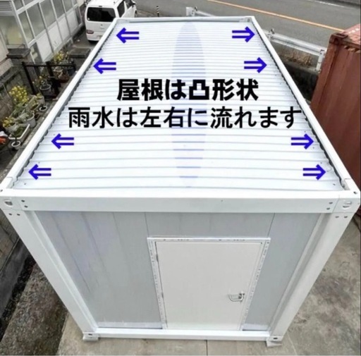 新品 コンテナタイプ プレハブ スーパーハウス　店舗、事務所、寮などに、自由組立式2.5m4m×2.8m 現物確認可能