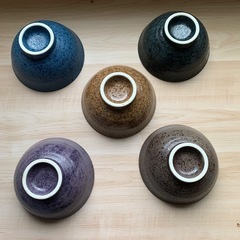 美濃焼「ウメハナ」色違い 小どんぶり（丼）5個セット
の画像