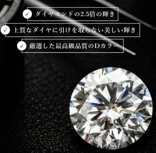 【1ct】モアサナイトリング【GRA鑑定書付】