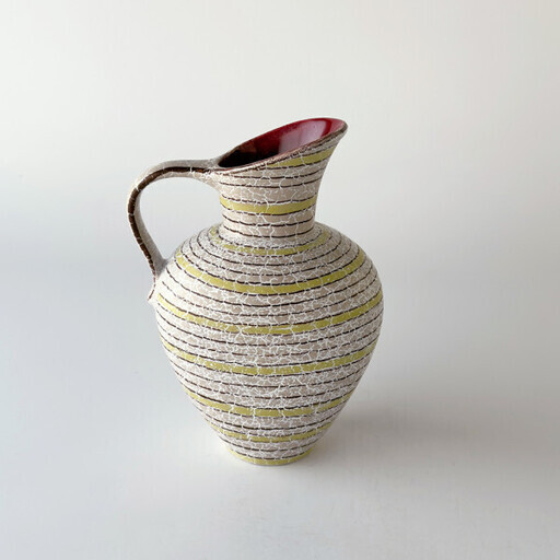 ドイツ German Art Pottery ヴィンテージ ジャグ ピッチャー 花瓶 フラワーベース オブジェ アートポタリー ビンテ