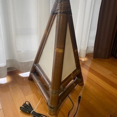 バリ風　間接照明　茶色　フロアライト　バンブーの画像