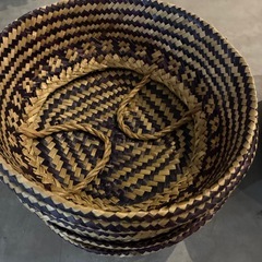 アジアン雑貨 収納バスケット かご 2WAY シーグラス Lサイズの画像