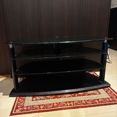 ガラス製 テレビレコーダーラック【無料】の画像