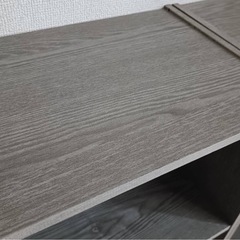 3段カラーボックス 2個セット（グレー木目調）の画像