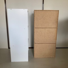 カラーボックス白色２つの画像