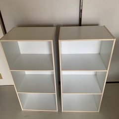 カラーボックス白色２つの画像