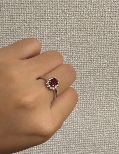 【GRS鑑別書付き】1.02ct 非加熱ルビー K18リング ケース付き