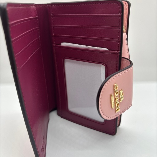 【新品未使用】COACH/コーチ二つ折り財布　CW786 ピンク