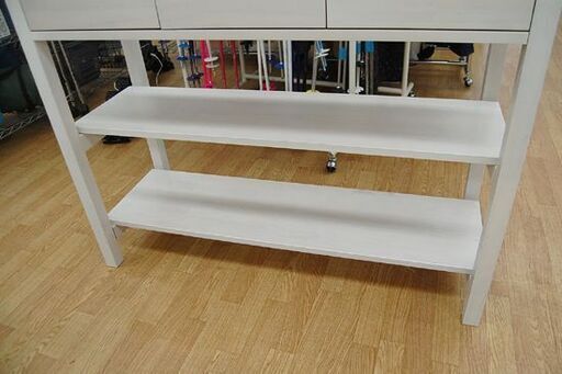 脇木工 カウンター 幅120×奥42.5×高90cm ホワイト 引き出し収納・下収納棚付き お店 店舗用 業務用 札幌市 清田区 平岡