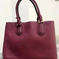 マイケルコース　ハンドバッグ　シボ革レザー　ボルドー　ゴールド金具　自立可の画像