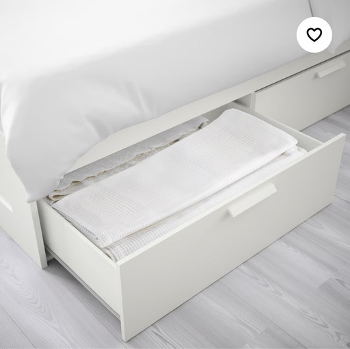 IKEA ダブルベットフレーム 収納付き　左右各2つ　計4つ
