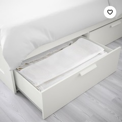 IKEA ダブルベットフレーム 収納付き　左右各2つ　計4つの画像
