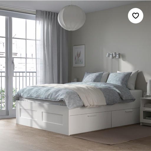IKEA ダブルベットフレーム 収納付き　左右各2つ　計4つ