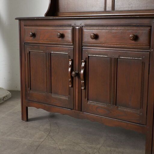 【発送の場合は即購入不可】 レア ERCOL ウェルシュドレッサー オールドコロニアル 英国 ヴィンテージ アーコール エルム 飾り棚