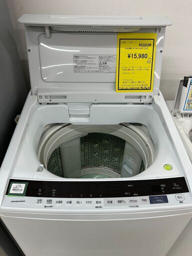 【ジャングルジャングル滋賀草津店】ジモティ来店特価!!　洗濯機　日立　BW-V80EE7　2019　J-260333
