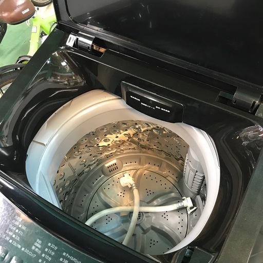 ジャングルジャングル貝塚店　洗濯機　アイリスオーヤマ　 ブラック　黒　2021年製　6.0kg  ガラストップ　ステンレス槽　槽洗浄コ