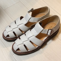 REAGAL リーガル　グルカサンダル　白　皮サンダル　23.5cmの画像