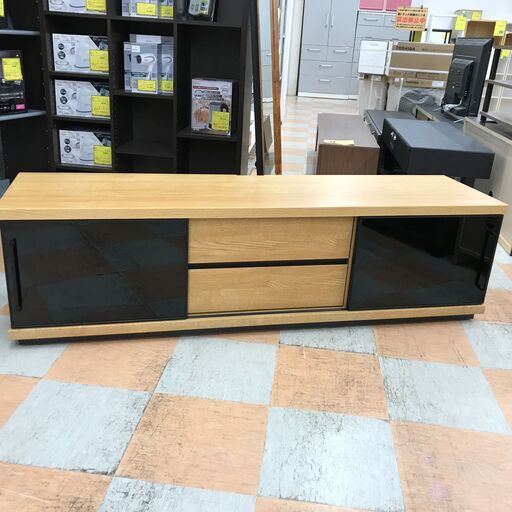 ＼家具＊家電のお店／【ｼﾞｬﾝｸﾞﾙｼﾞｬﾝｸﾞﾙ石川金沢店】テレビ台 木目調/BK    W(幅)150cm×D(奥行き)40cm×H(高さ)38.5cm