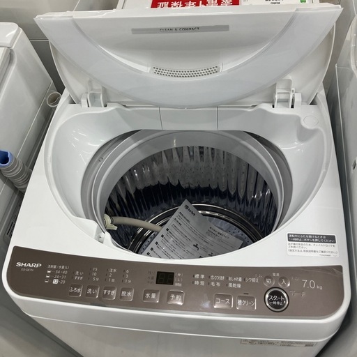 安心の1年間保証付き！SHARP全自動洗濯機2024年製7.0kg【トレファク堺福田店】
