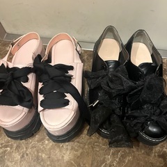 EATME イートミー　厚底サンダル　ピンク　リボン厚底シューズの画像