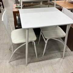 ダイニング3点セットホワイト【トレファク堺福田店】の画像