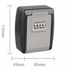 ダイヤル式キーボックス 暗証番号ロック 取り外し可能 スペアキー保管用 防犯対策の画像