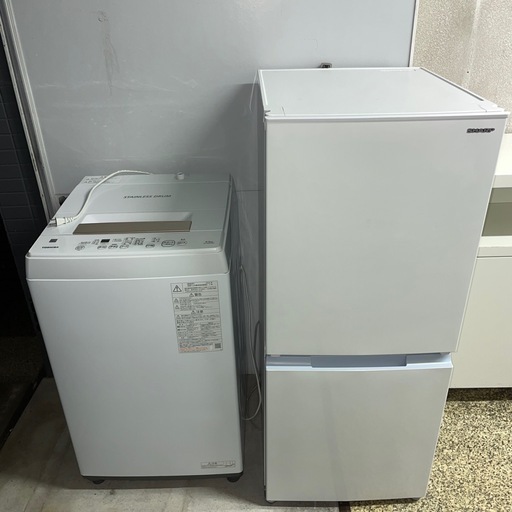 シャープ 冷凍冷蔵庫　151L 東芝 洗濯機　4.5kg セット　2022年製
