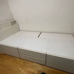 ニトリ　収納フレーム　シングルベッドの画像