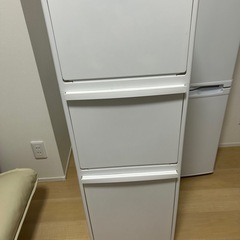3段　ゴミ箱ホワイトの画像
