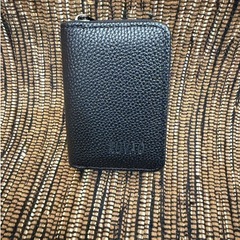 RFID ブロッキング、レザークレジットカードホルダージッパーウォレットの画像