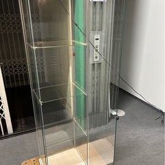 ガラスショーケース 照明付き スリム型 コレクションケース ディスプレイ什器の画像