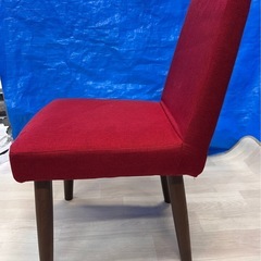 【無料】ダイニングチェア 赤 布張りの画像